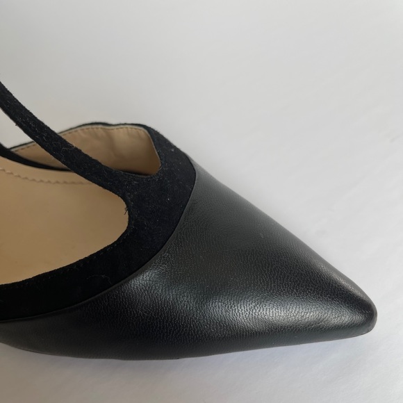 BCBGENERATION BLACK LEATHER STILETTO SHOES - Picture 9 of 12